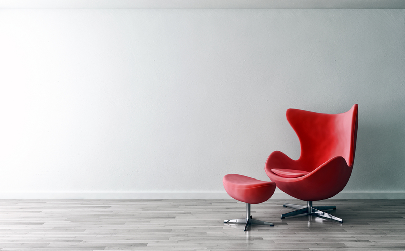 高清JPG图片，房间内的红色沙发转椅，创意设计素材下载