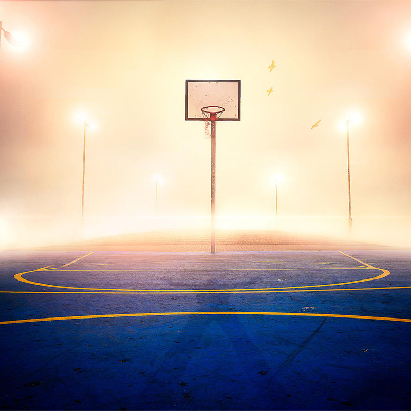 梦幻篮球场背景，高清JPG图片素材，创意另类设计资源下载