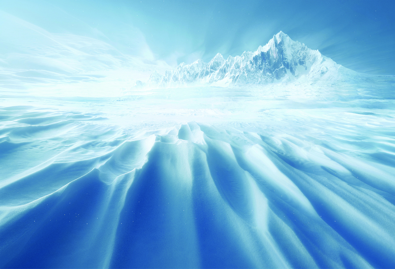 高清蓝色冰川海报背景JPG，另类创意图片素材，一键下载