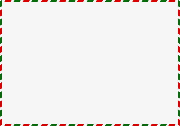 圣诞节红绿边框PNG透明图片，高清装饰元素素材免费下载