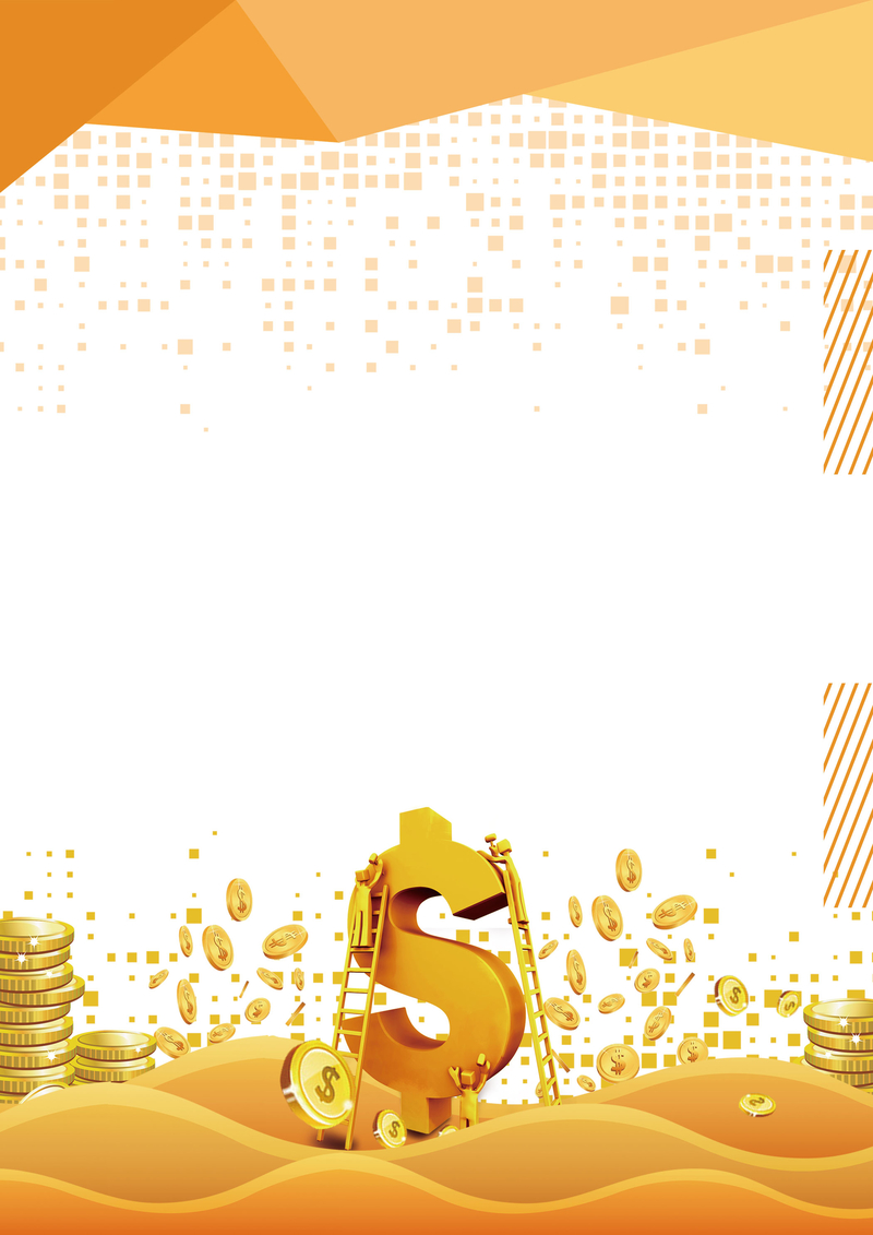卡通金融理财金币背景图，高清JPG下载，独特设计素材
