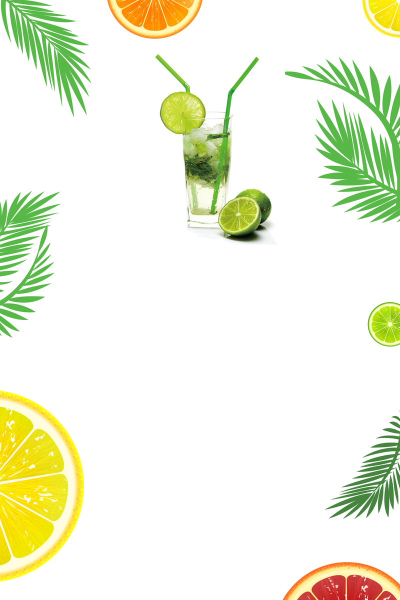 夏日清爽柠檬果茶，高清JPG图片素材，创意另类设计下载