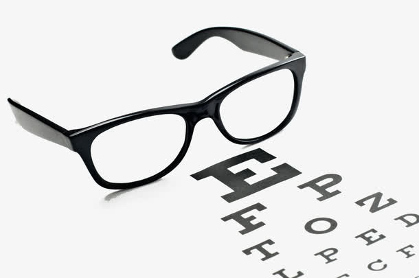 实物近视眼镜高清PNG透明免抠标志，设计素材下载