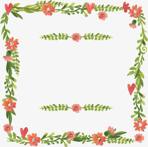 清新花卉婚礼邀请卡矢量图，高清PNG透明花纹图片素材，免费下载