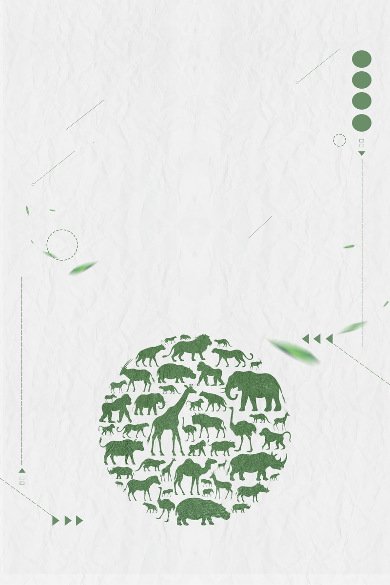 创意简约野生动物保护公益海报背景素材，高清JPG图片，另类风格，免费下载