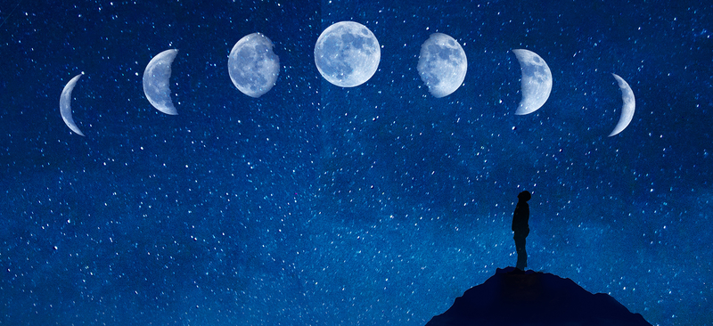 创意星空月食，仰望夜空的高清JPG图片，特色图片设计素材下载