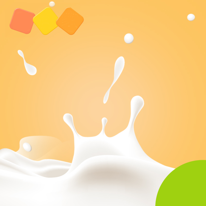 飞溅牛奶橙色背景PSD分层主图，奶粉质感高清JPG素材，创意图片设计资源下载