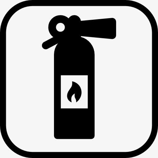 消防灭火器标志图标，高清PNG透明免扣素材，一键下载设计元素