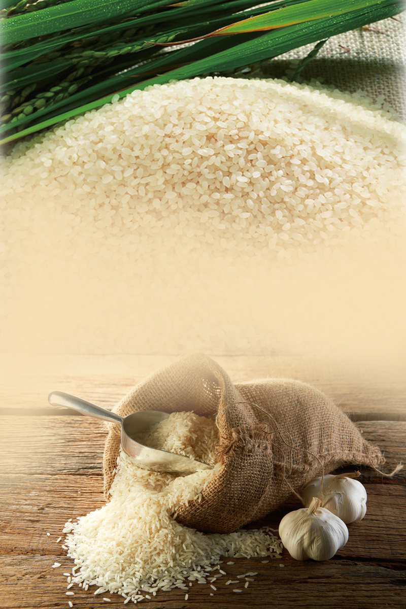 高清JPG图片，有机大米绿色食品宣传海报背景素材，另类创意设计素材下载