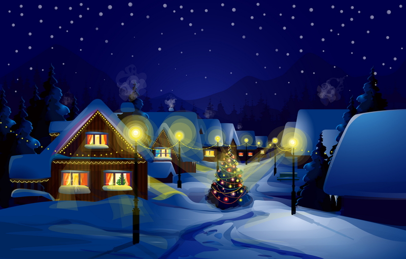 高清夜晚雪景JPG，创意另类图片素材下载
