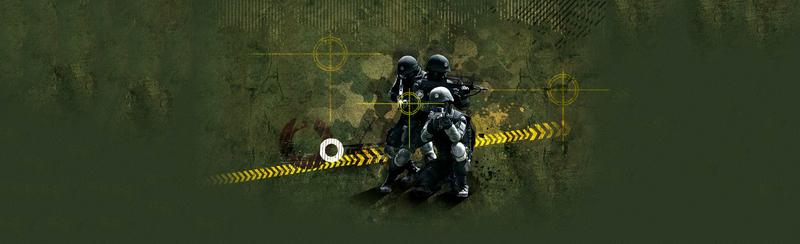 动漫射击游戏战警背景素材，高清JPG Banner图片，创意另类图片设计下载