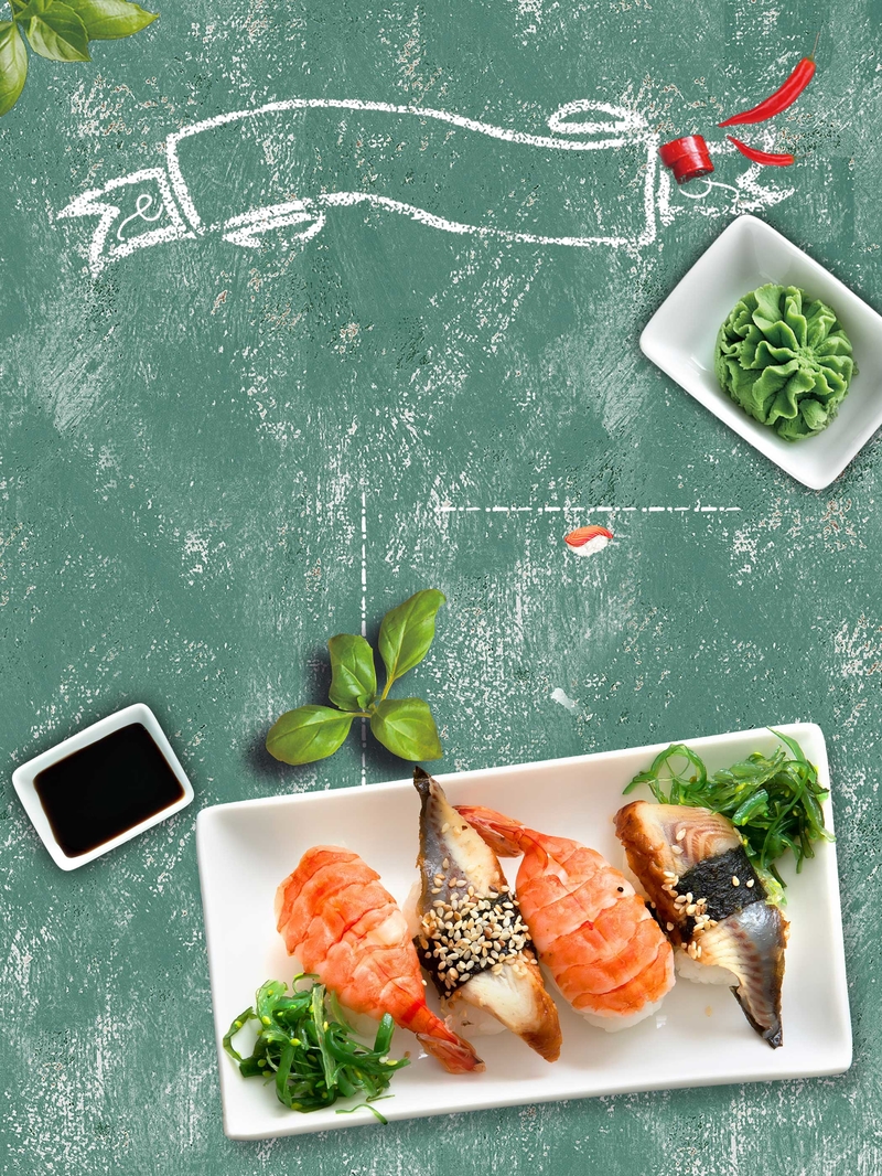 美食寿司高清背景图，另类JPG图片素材，一键下载设计灵感