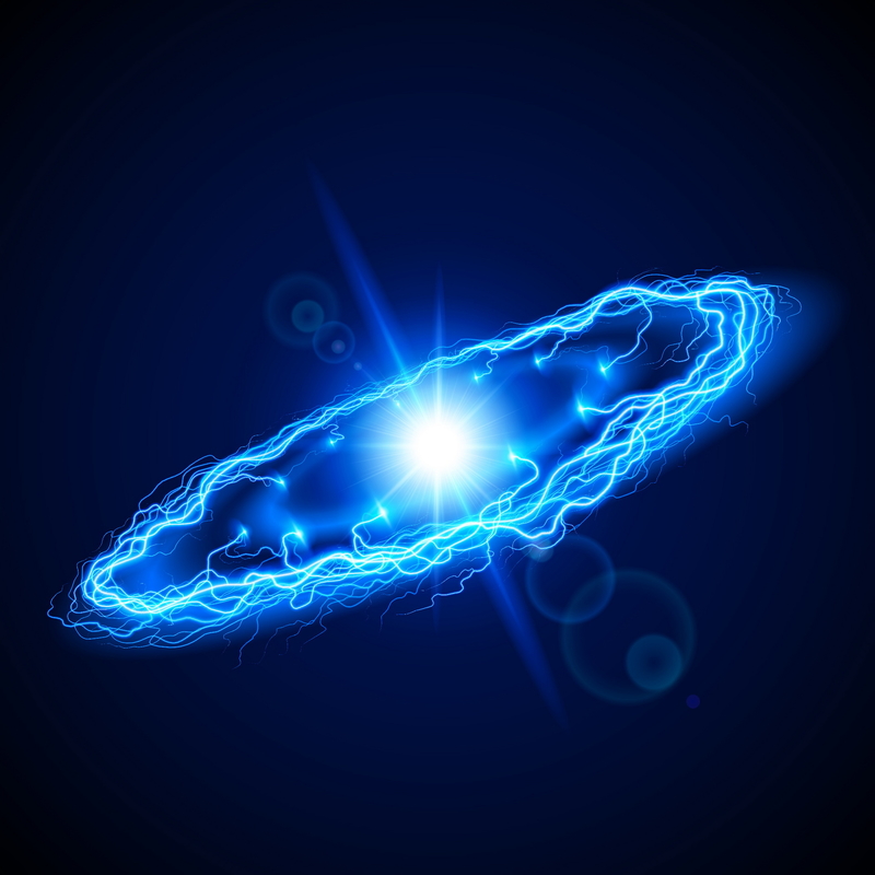 蓝色闪电JPG高清图集，独特设计素材，一键下载