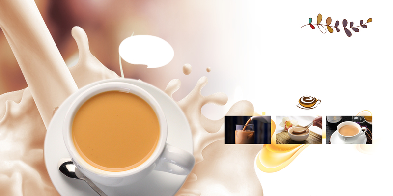 高清新颖咖啡奶茶甜点下午茶海报背景设计素材，JPG格式，创意图片下载
