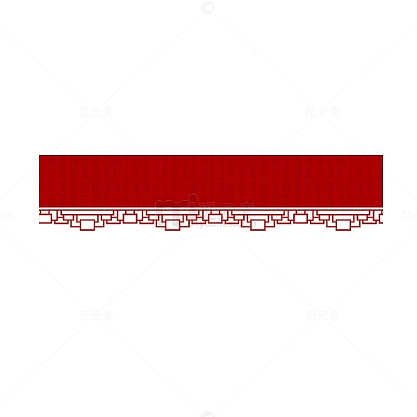 中国风红色底纹高清PNG透明装饰元素，设计素材免费下载