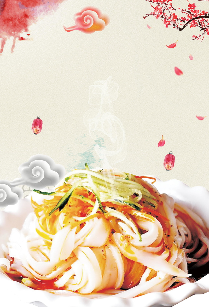【高清下载】陕西特色小吃凉皮海报设计素材，JPG格式，创意另类图片精选