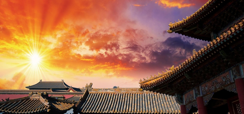 高清古建筑背景JPG图片 - 复古中国风设计素材，免费下载