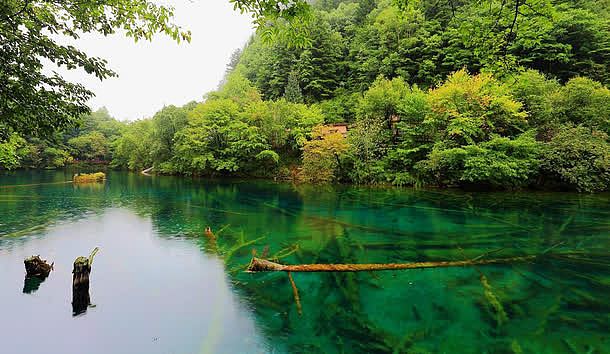 九寨沟绝美风光PNG透明背景图片，高清摄影素材，免费下载设计元素