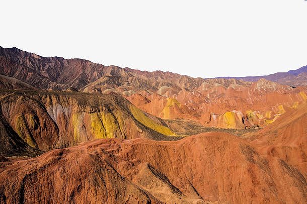 张掖丹霞地质公园绝美风光，高清PNG透明背景图片，摄影元素与设计素材精选下载