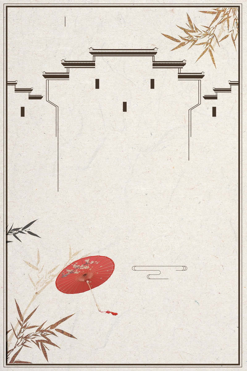 复古中国风生态庭院背景模板高清JPG图片下载，设计素材精选