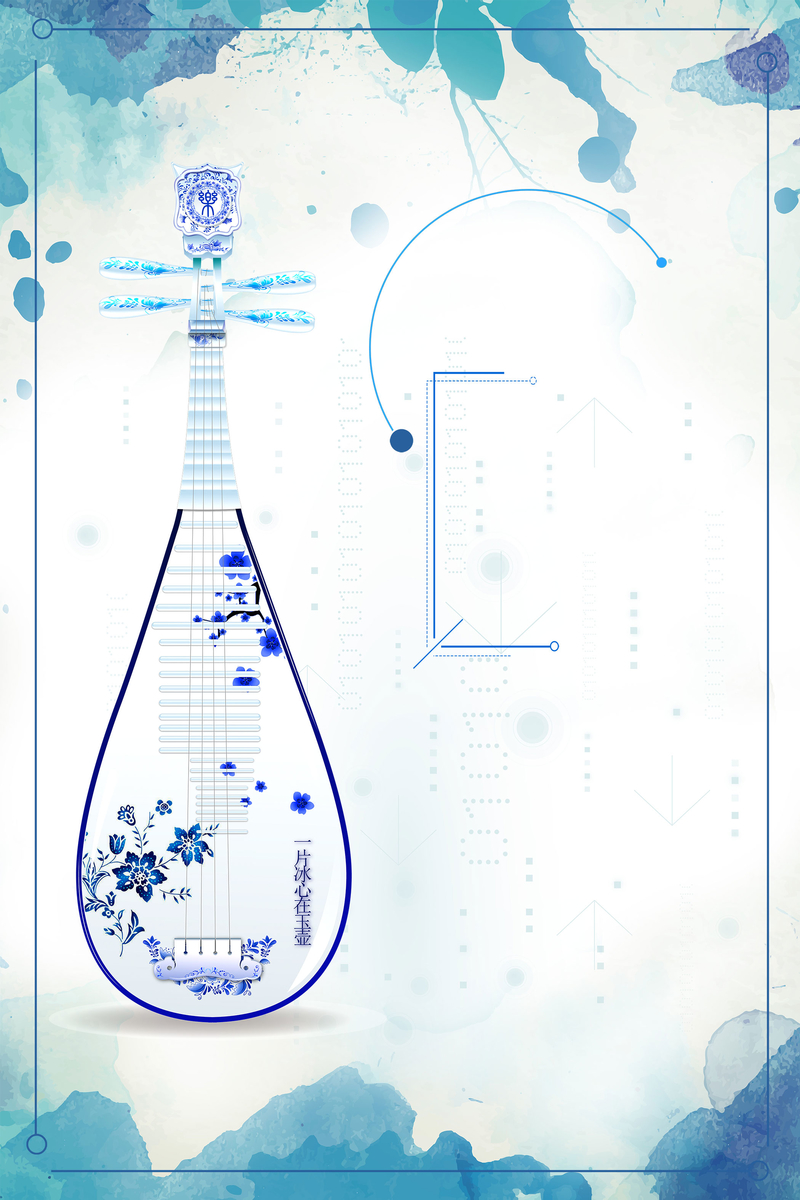 下载中国风古筝高清复古JPG图片，古代乐器设计素材精选