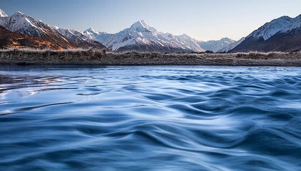 高清PNG透明背景，蓝天白云雪山湖泊摄影图，风景设计素材免费下载