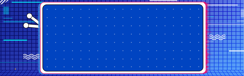 炫酷蓝色几何边框Banner背景图 - 高清JPG电商狂欢设计素材，免费下载
