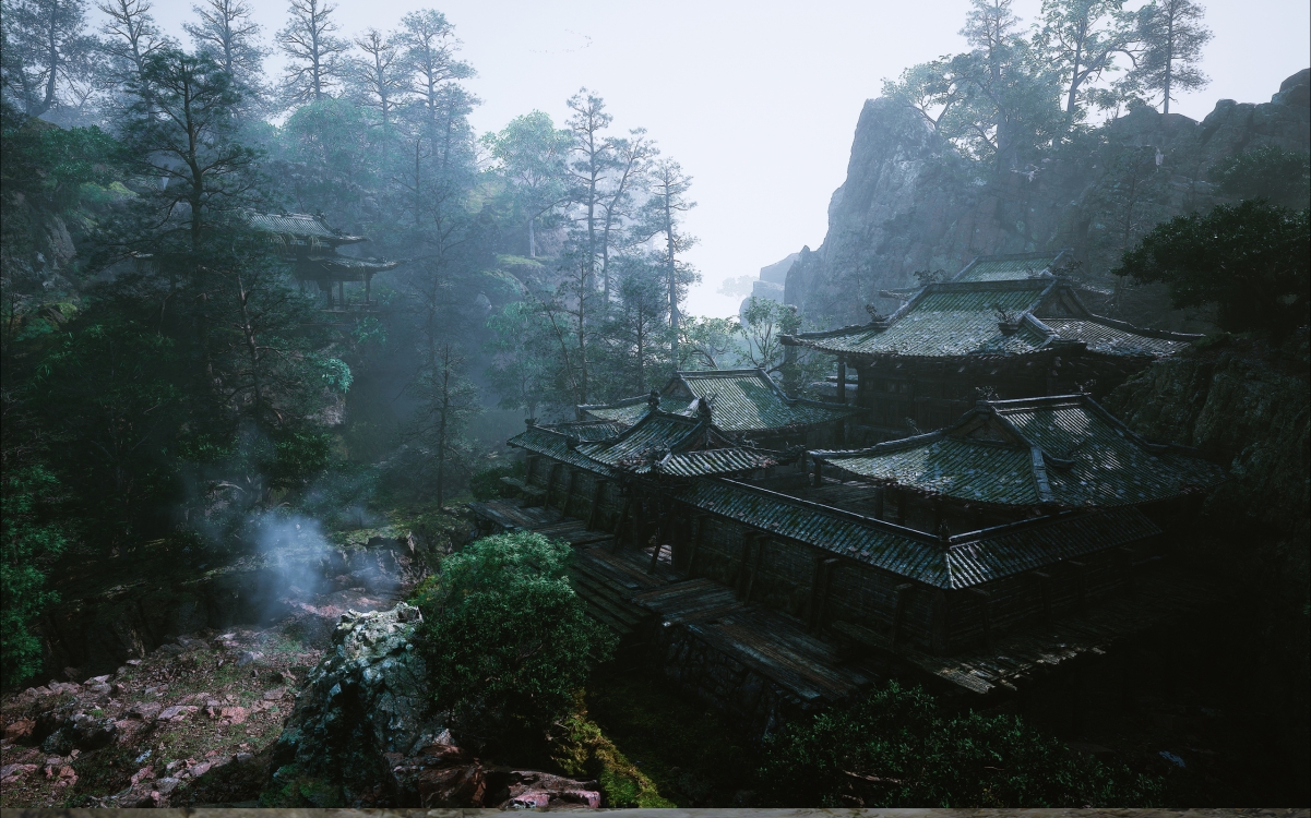 黑神话悟空，寺庙古韵高清壁纸，2560x1600超清画质，绝美游戏风景，电脑桌面新选择，立即下载！