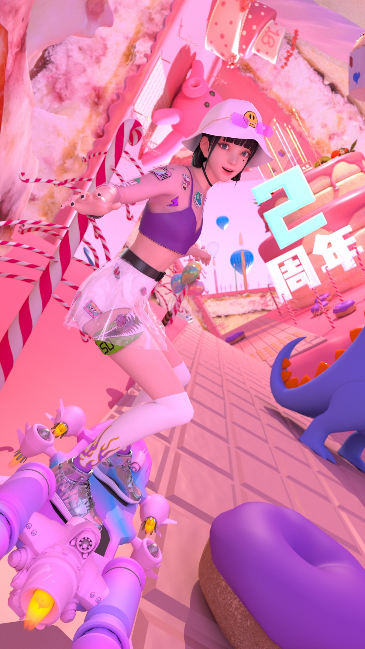 集原美2周年庆典！尊享4K超清手机壁纸，2160x3840高清大图，生日快乐主题下载