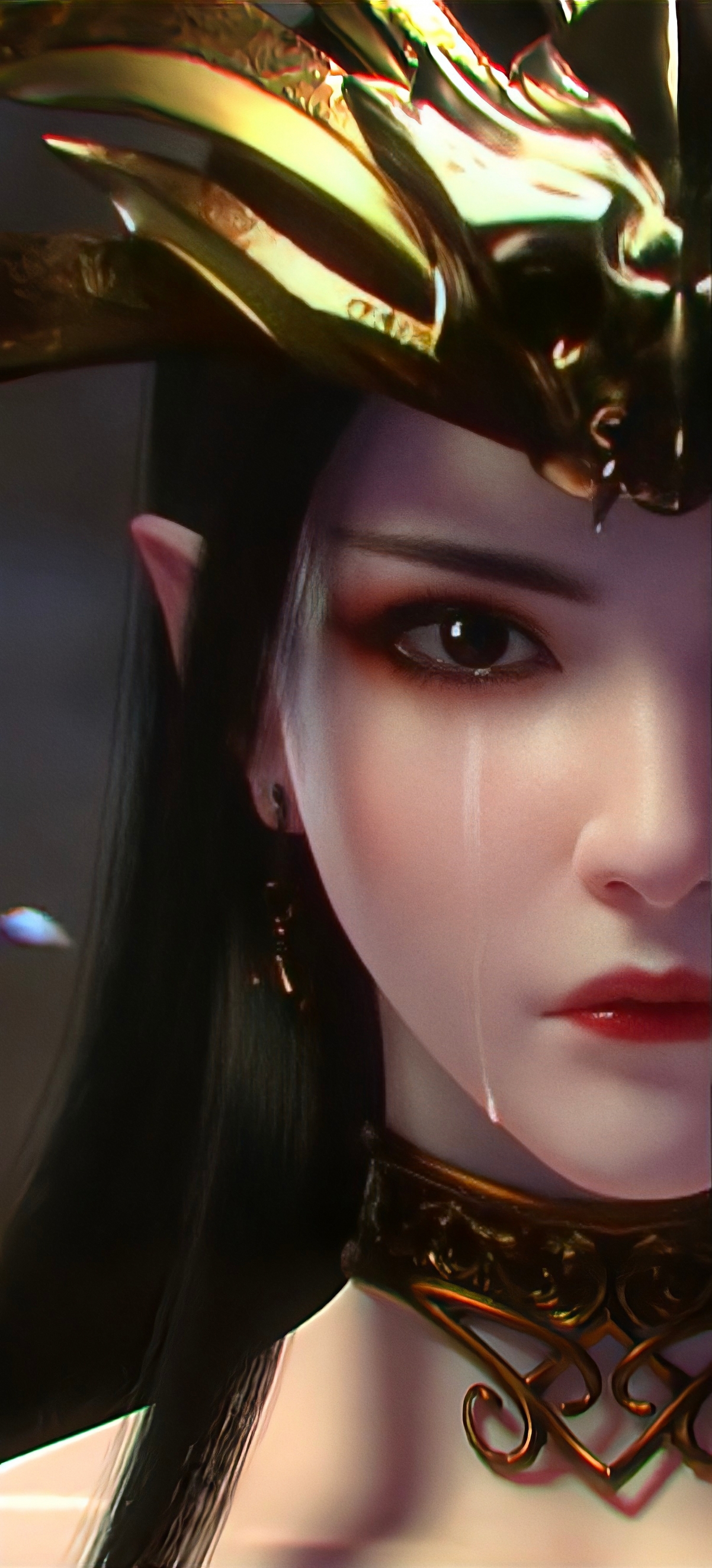 美杜莎女王泪滴之美，4K超清手机壁纸下载，1860x4096高清尺寸