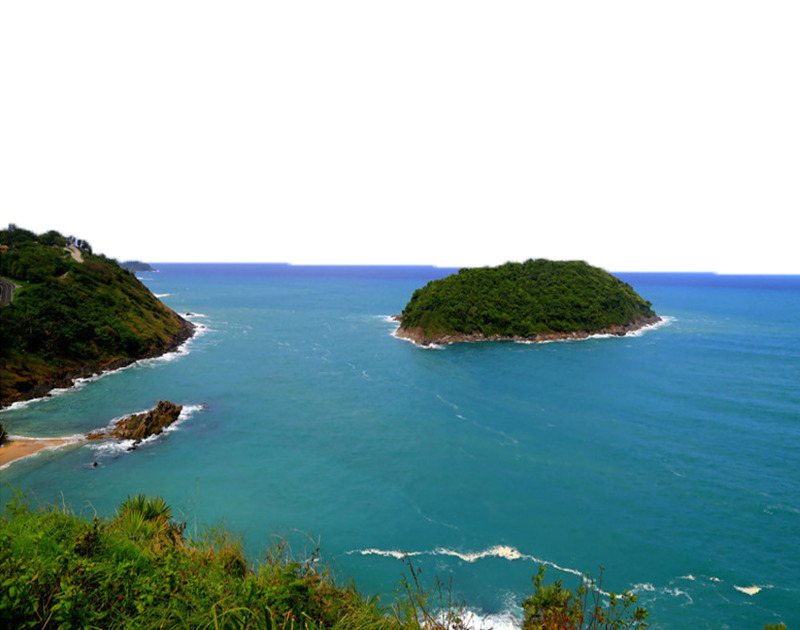 海岛风光PNG透明背景高清图片，摄影元素与设计素材下载