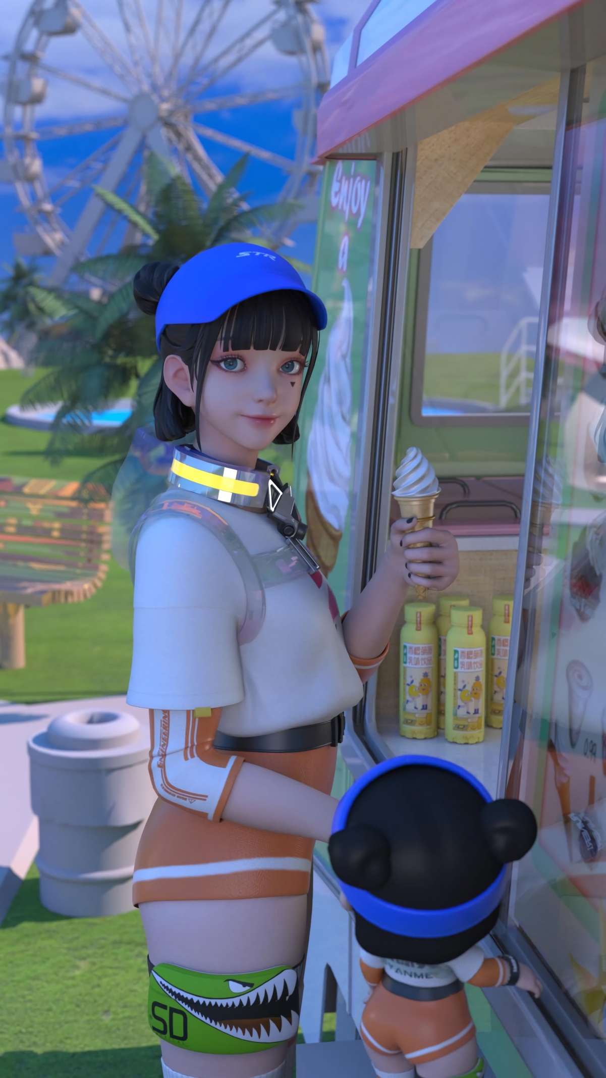 集原美主题冰淇淋高清4K手机壁纸，2160x3840分辨率，精美图片免费下载