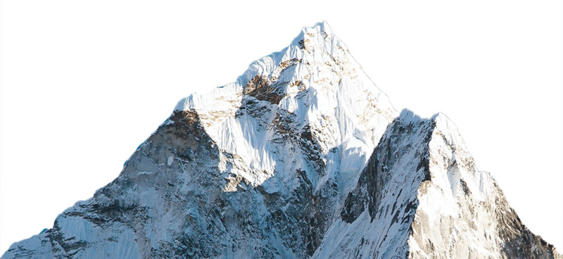 高清雪山PNG素材，透明装饰元素与图案设计下载