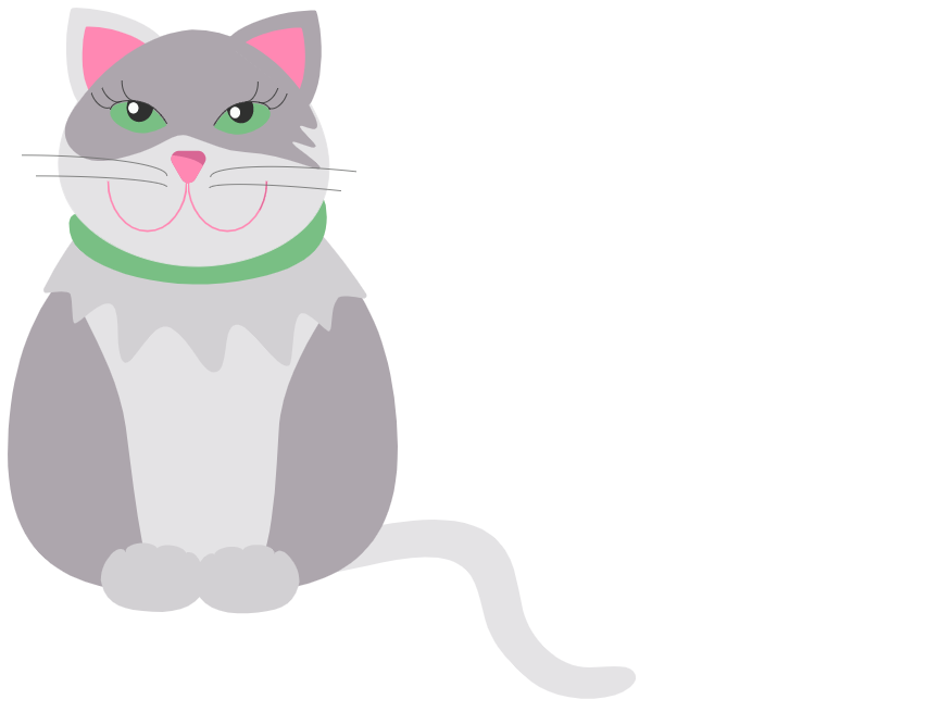 小猫插画图片可爱素材，svg图片格式作品