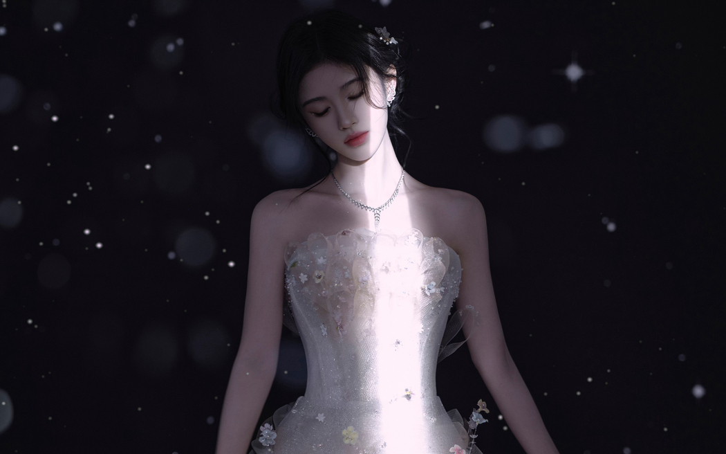 鞠婧祎闭眼唯美4K高清壁纸 3840x2400 免费下载