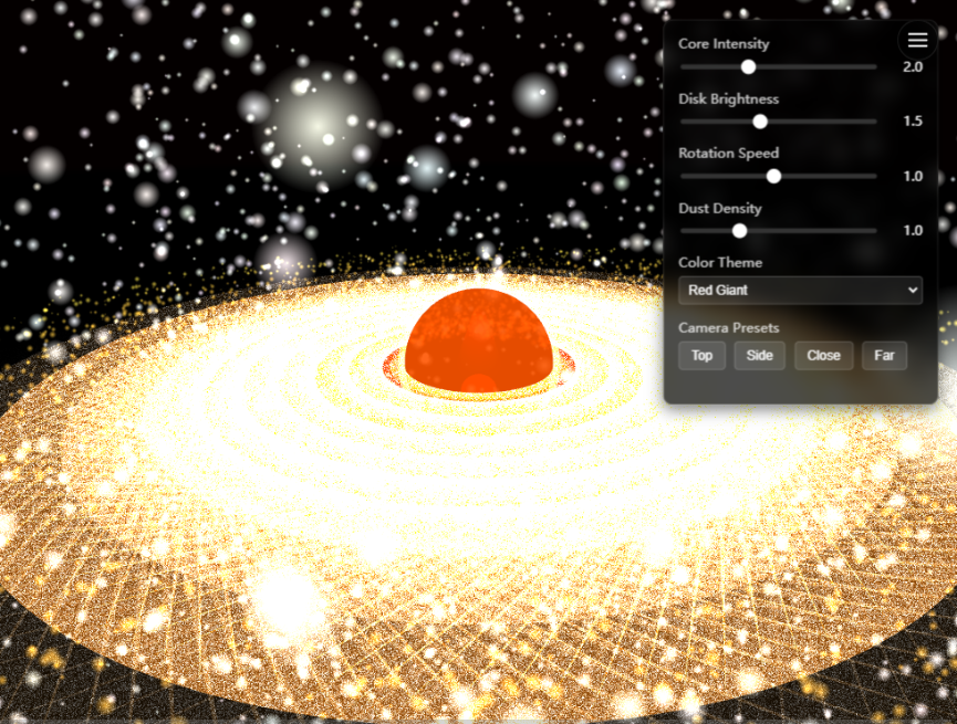 炫酷交互星系3d模型视觉设计
