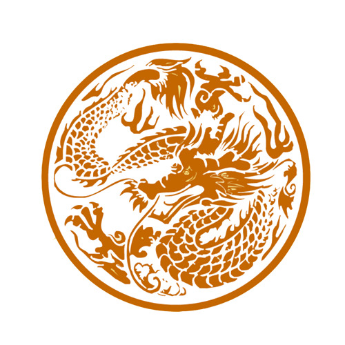 中国风龙图腾圆形高清PNG透明图案素材，PSD格式下载
