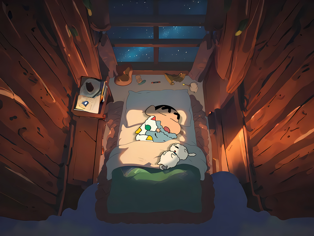 蜡笔小新4K高清睡眠壁纸 3840x2880 下载