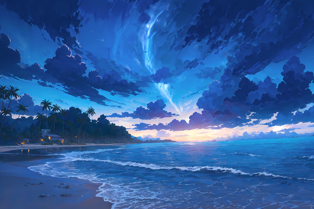 海边余霞高清壁纸 3000x2000，适配平板笔记本全屏下载