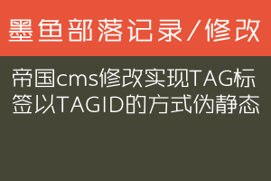 帝国cms修改实现TAG标签以TAGID的方式伪静态