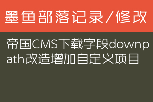 帝国CMS下载字段downpath改造增加自定义项目
