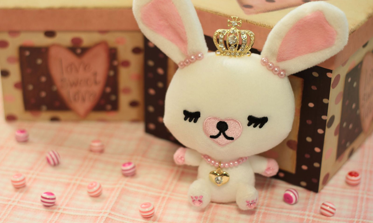 粉色可爱小兔公主壁纸