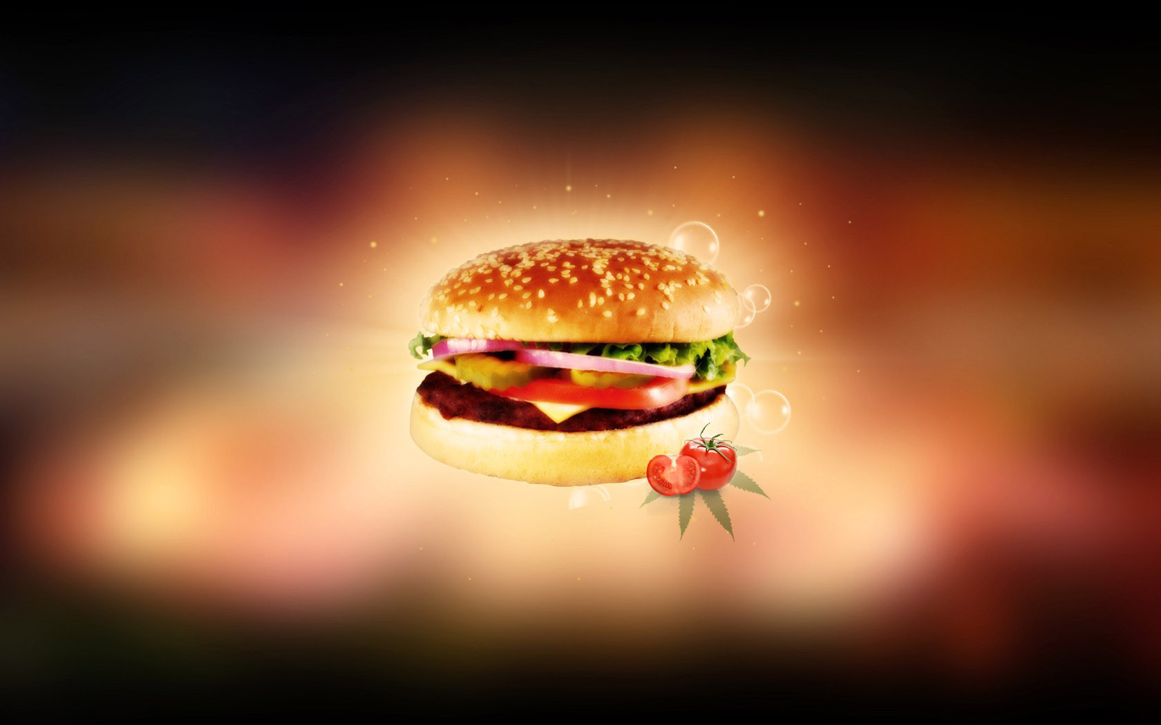 汉堡桌面背景图片