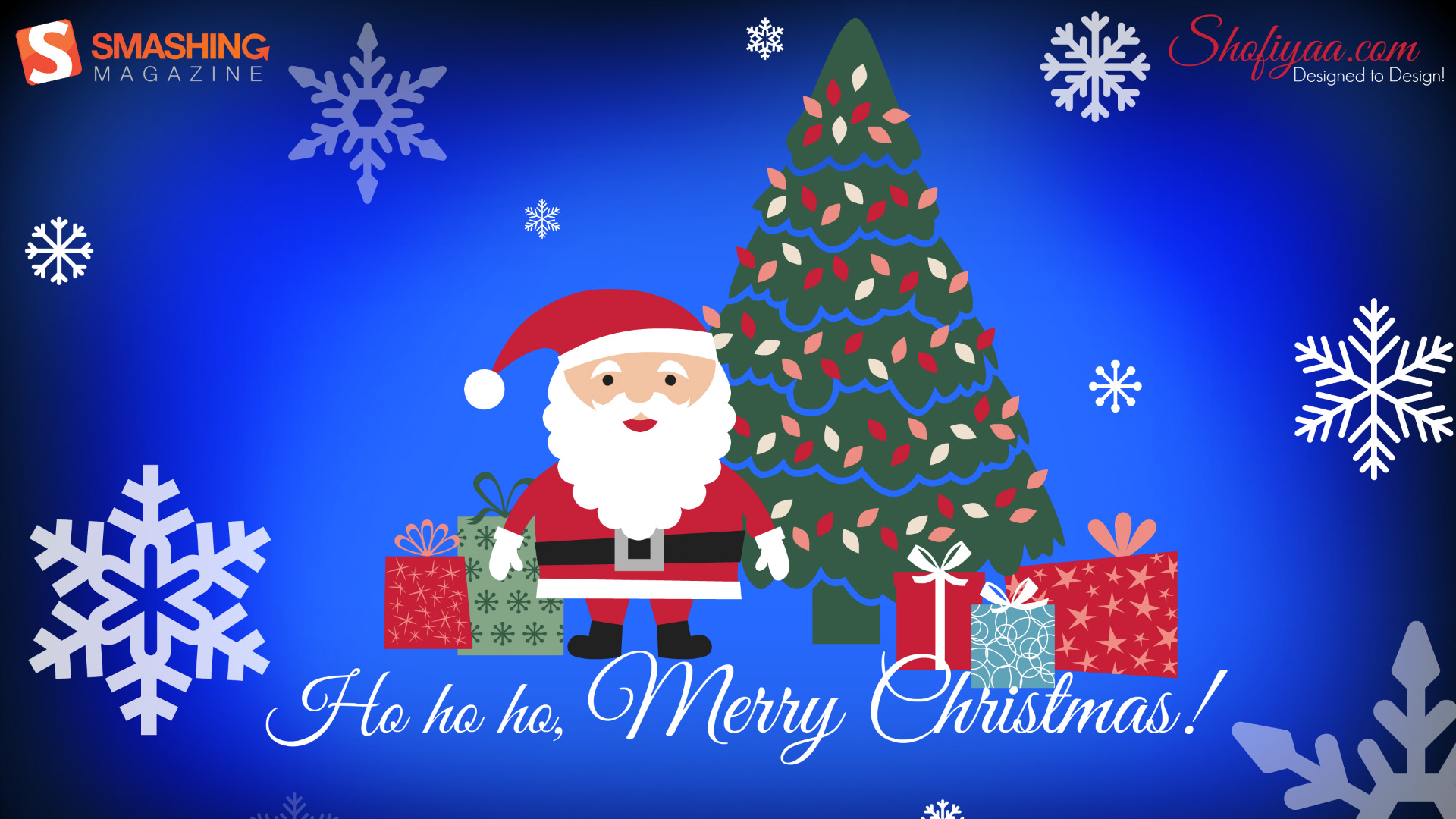 Ho Ho Ho,圣诞快乐 圣诞老人桌面壁纸