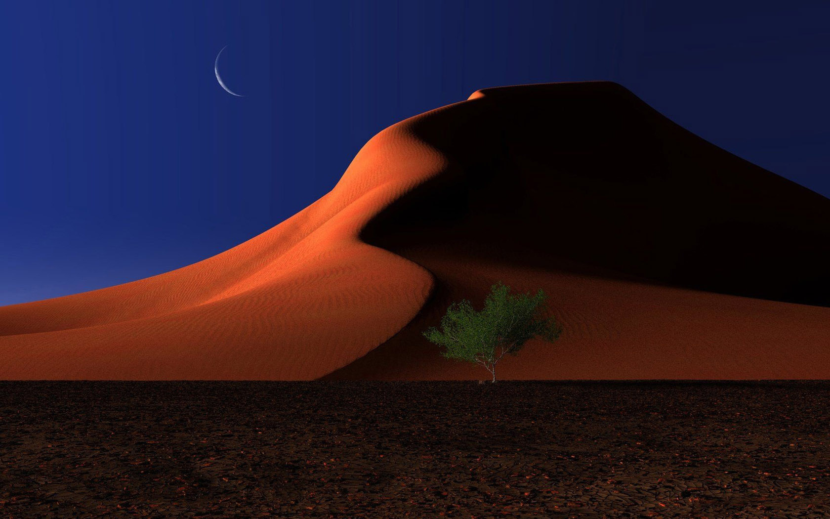美丽的沙漠风景桌面壁纸