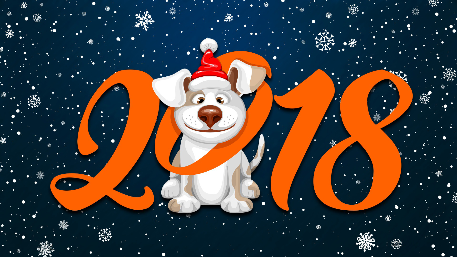 冬天的雪,圣诞节,2018狗年新年桌面壁纸