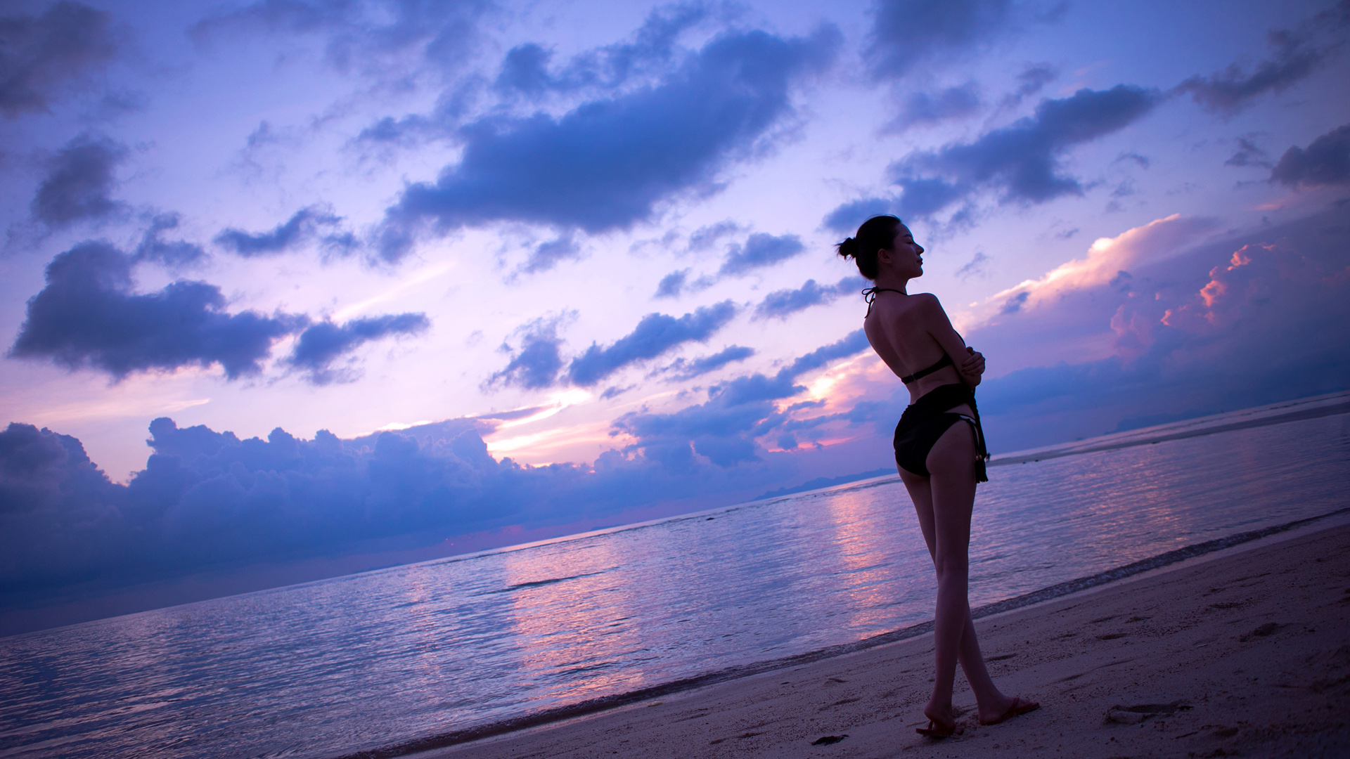 海边海滩,比基尼美女,慕羽茜壁纸