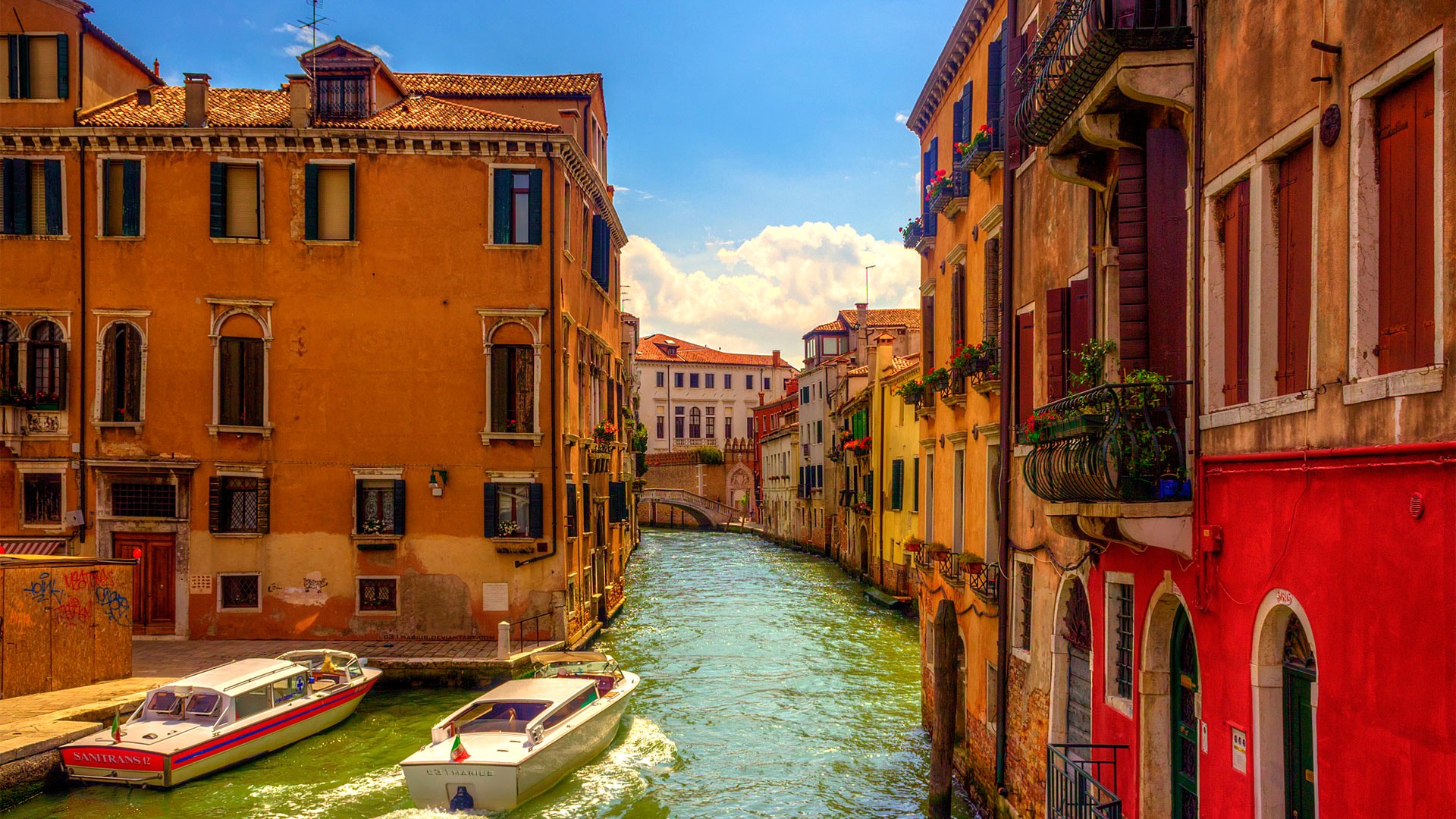 威尼斯，意大利，运河，城市风光，威尼斯桌面壁纸