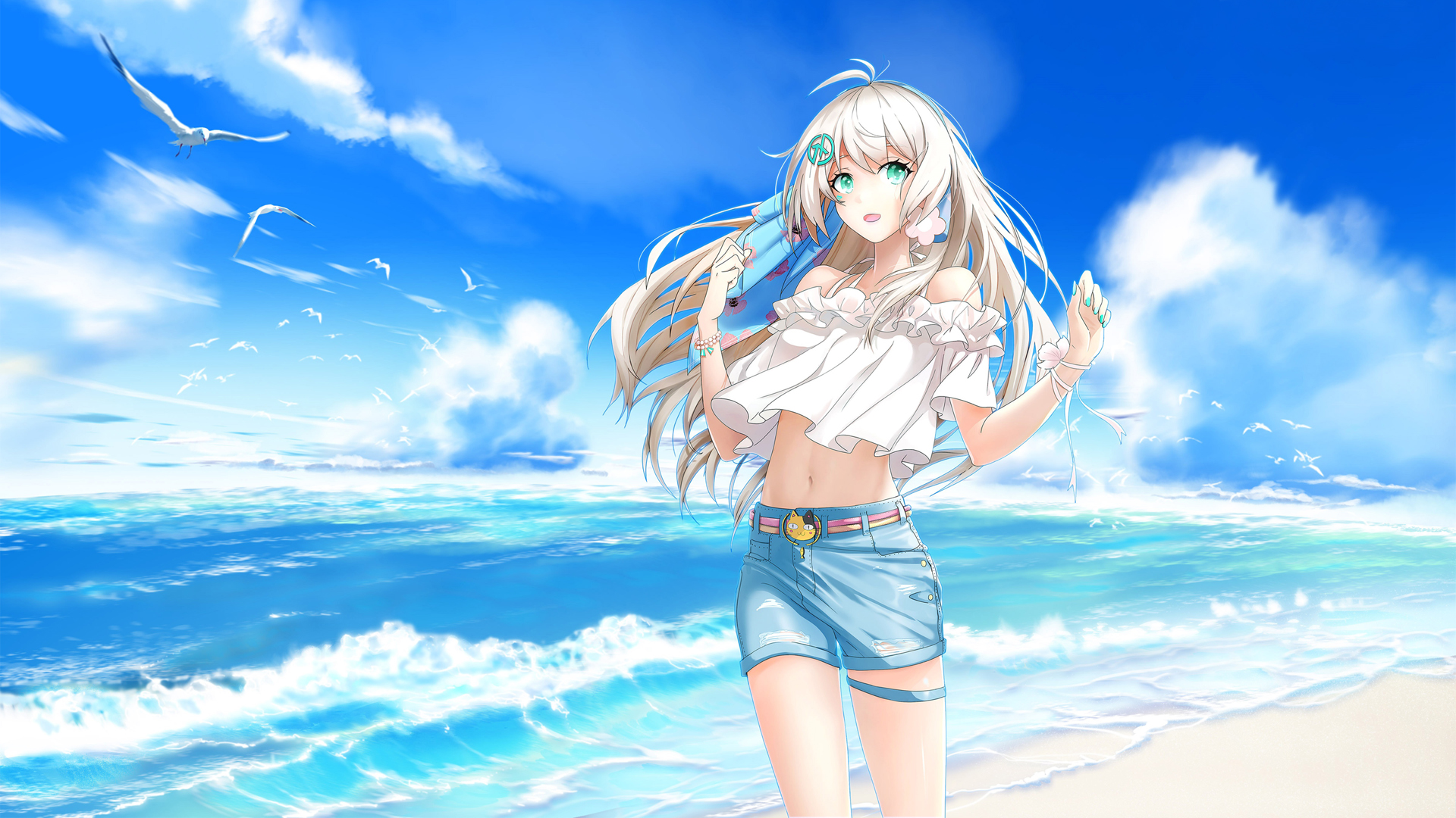 asus华硕天选姬夏日动漫美女高清壁纸