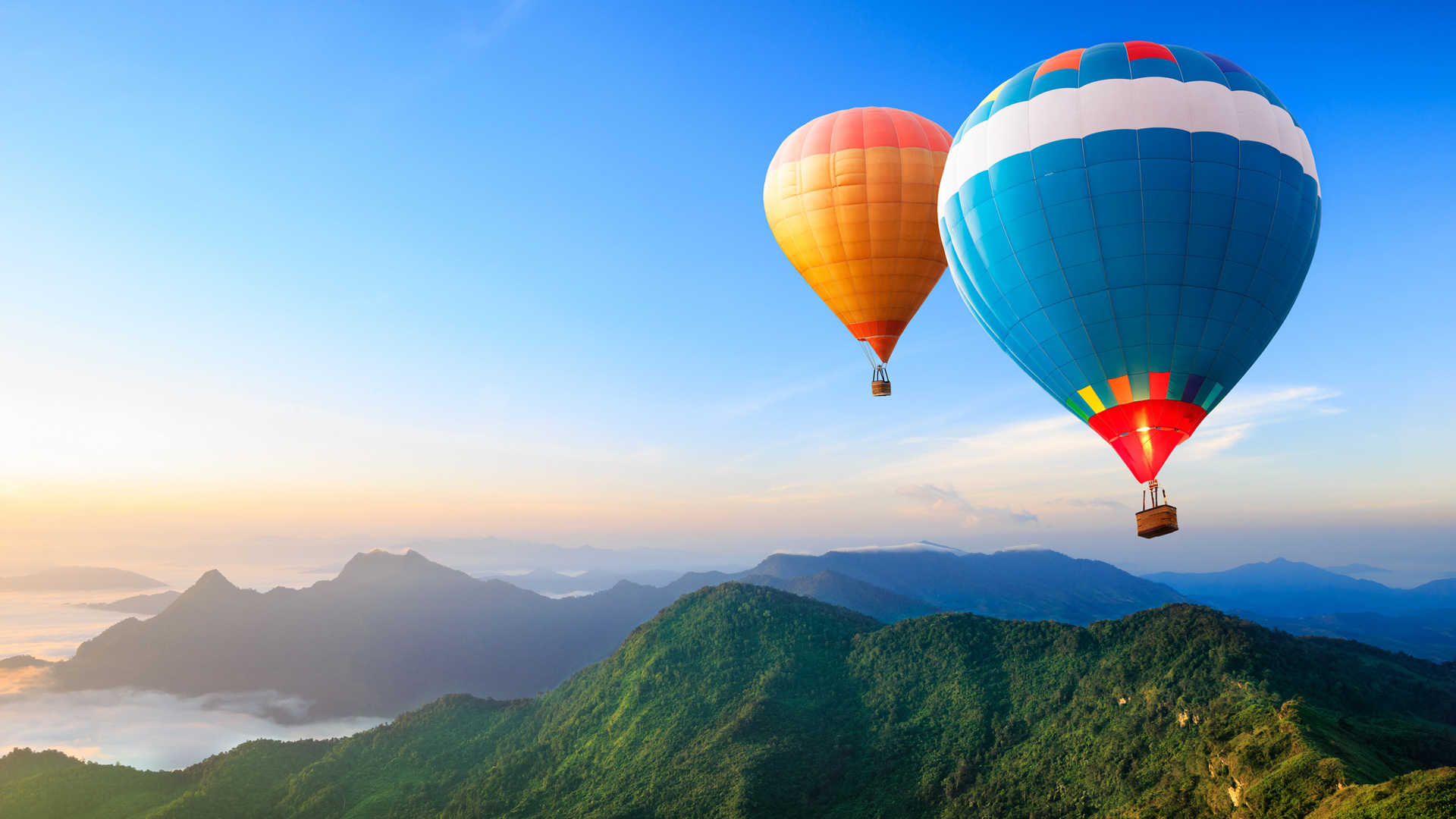 美丽天空热气球，精选2K高清风景壁纸，免费下载打造个性化桌面背景